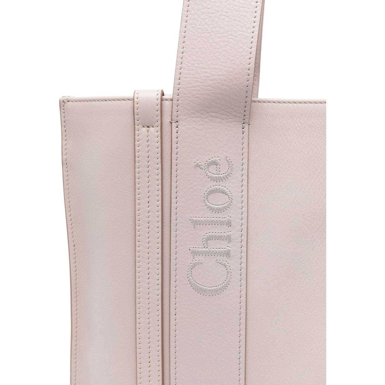 Chloè grey calf leather pebbled Tote Bag Shopper Chloè