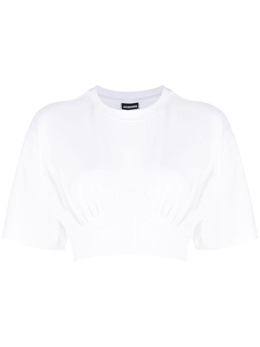 JACQUEMUS T-shirts and Polos White Topwear JACQUEMUS