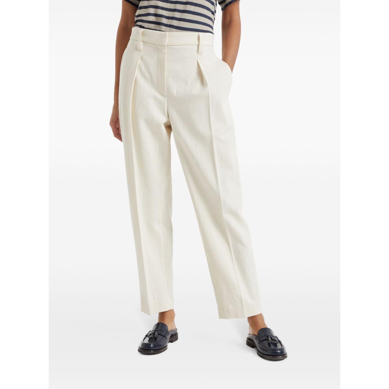 Brunello Cucinelli Trousers White Trousers Brunello Cucinelli