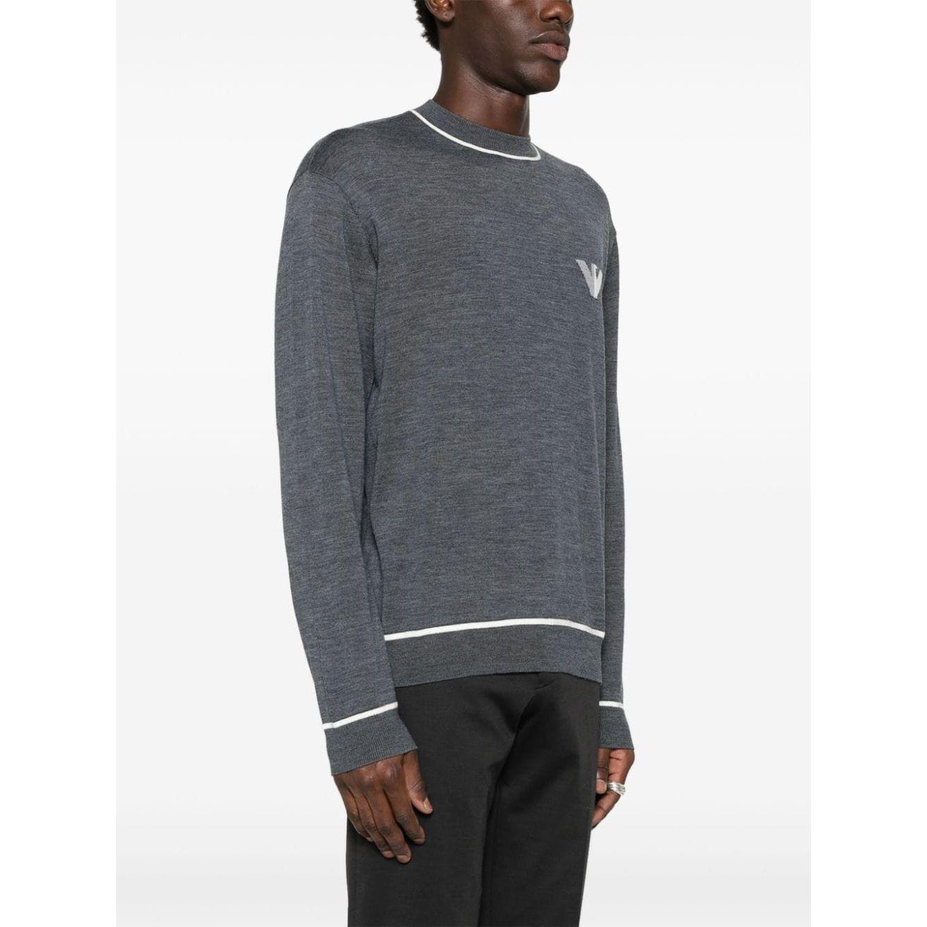 Emporio Armani Sweaters Grey Topwear Emporio Armani