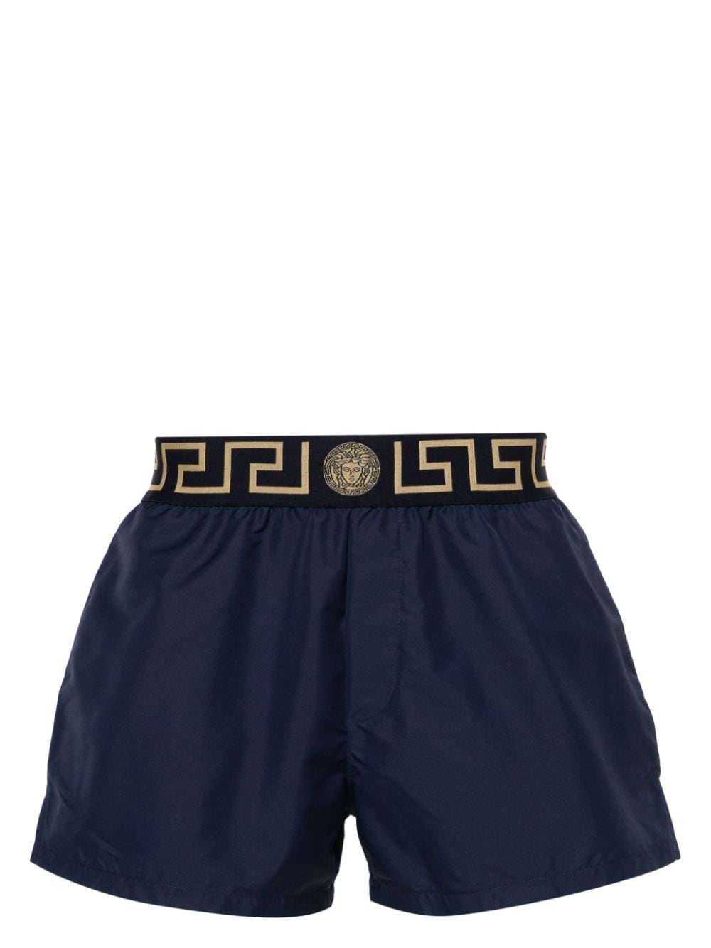 Versace Greca Border swim shorts in Blue