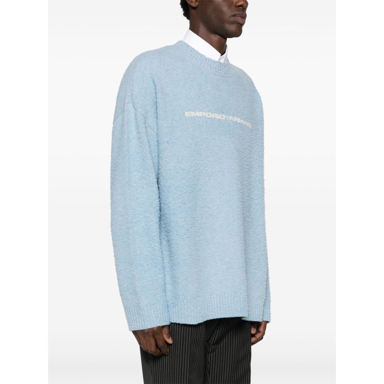 Emporio Armani Sweaters Clear Blue Topwear Emporio Armani