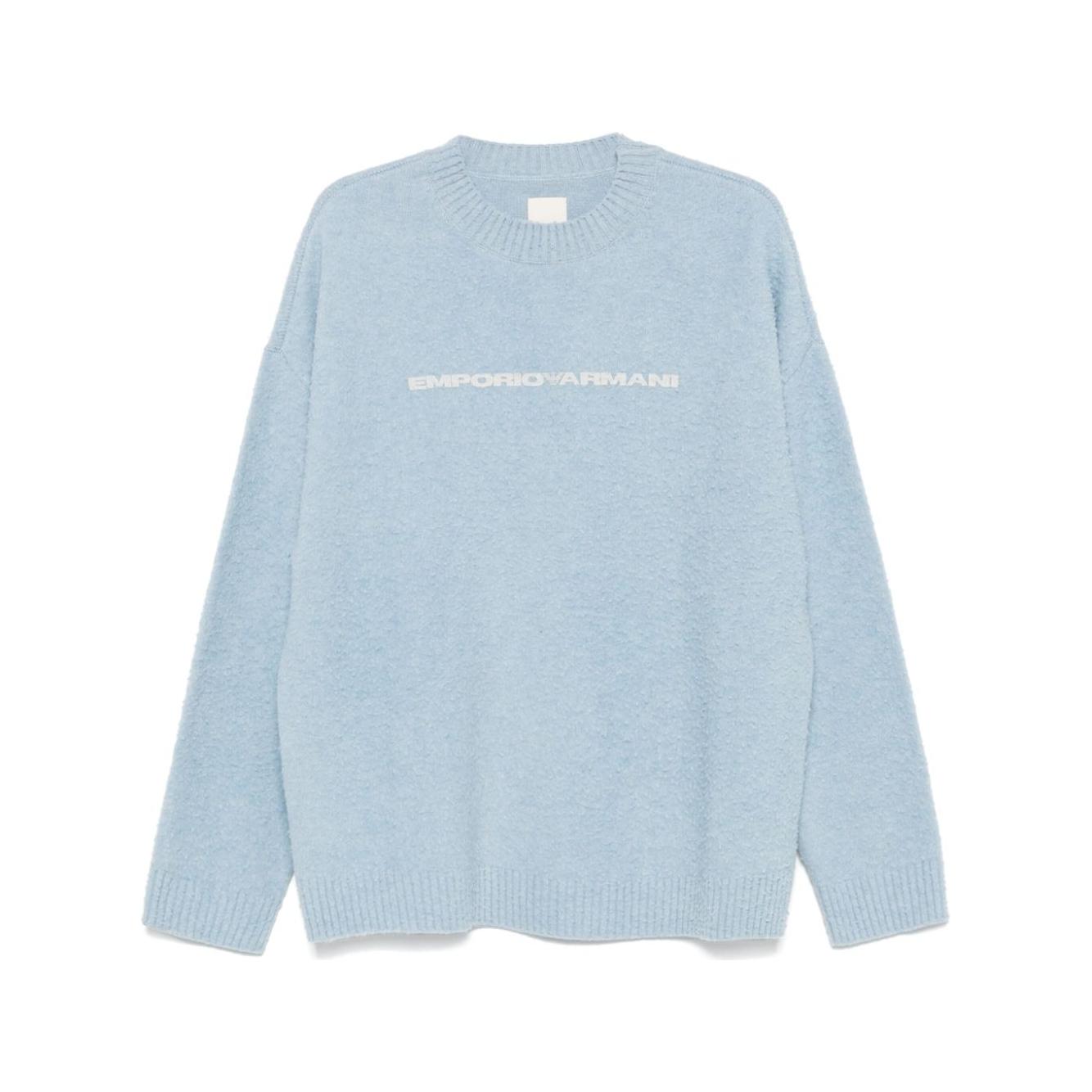 Emporio Armani Sweaters Clear Blue Topwear Emporio Armani