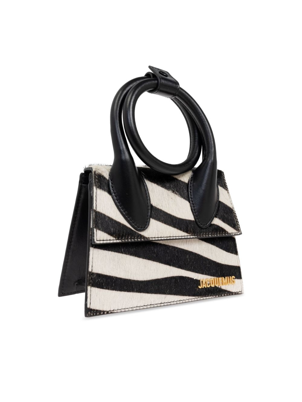 JACQUEMUS calf hair zebra print Bag Handbag JACQUEMUS