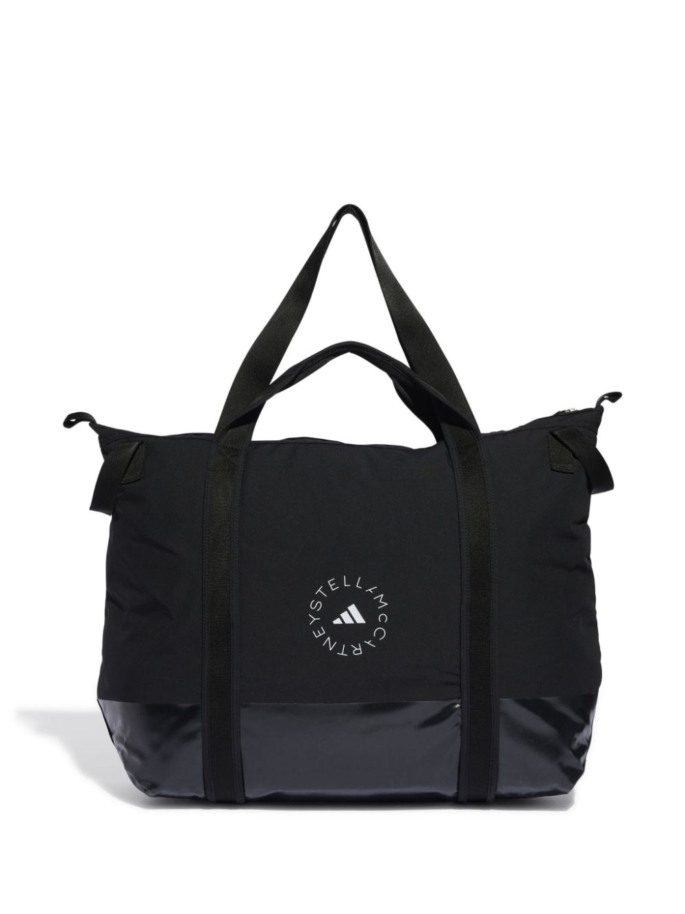 Front view with bag zipped and handles upright.