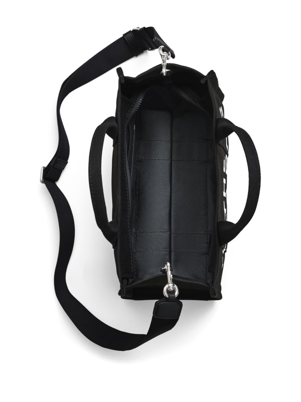 Front view with bag zipped and handles upright.