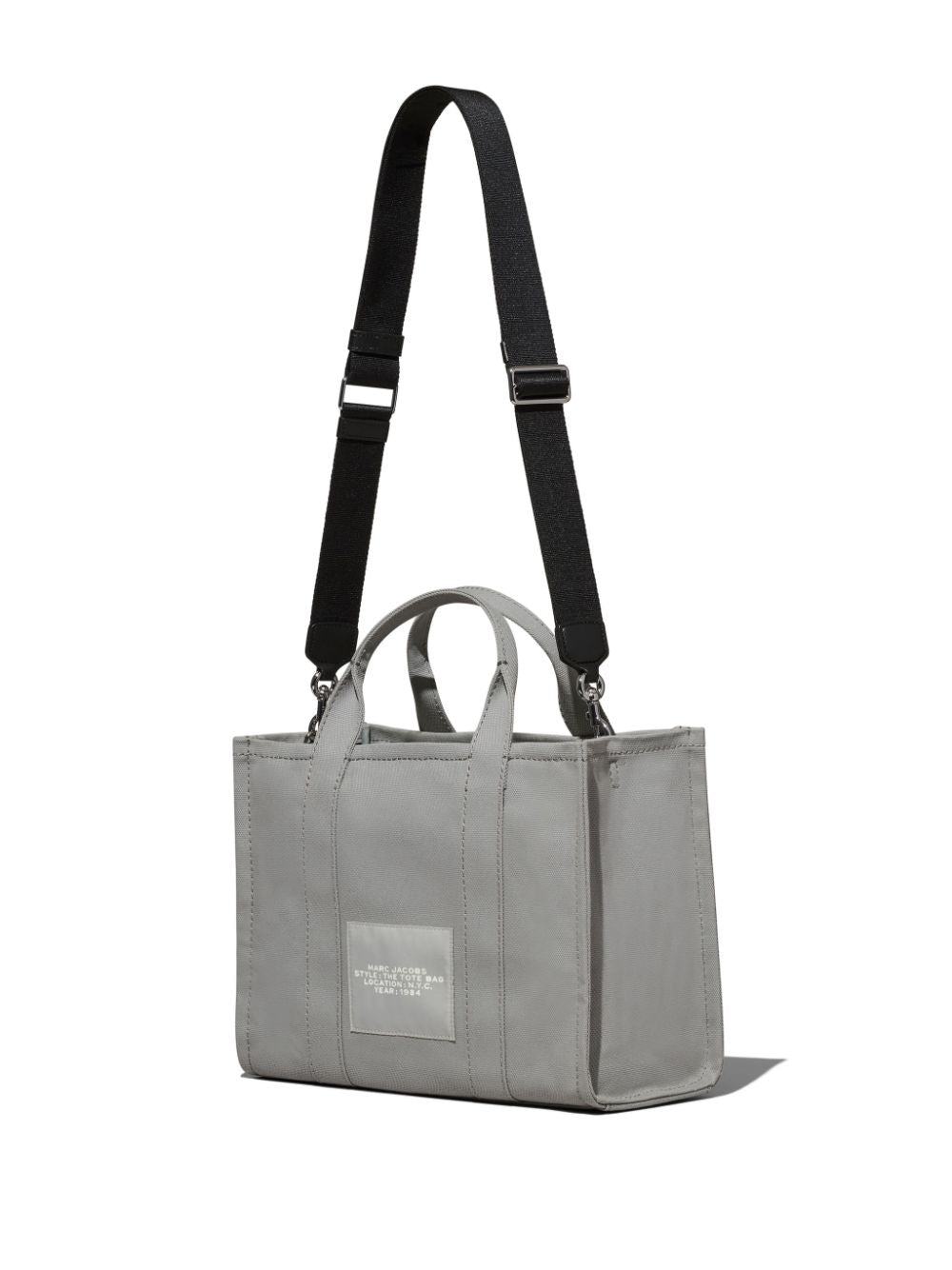 Front view with bag zipped and handles upright.