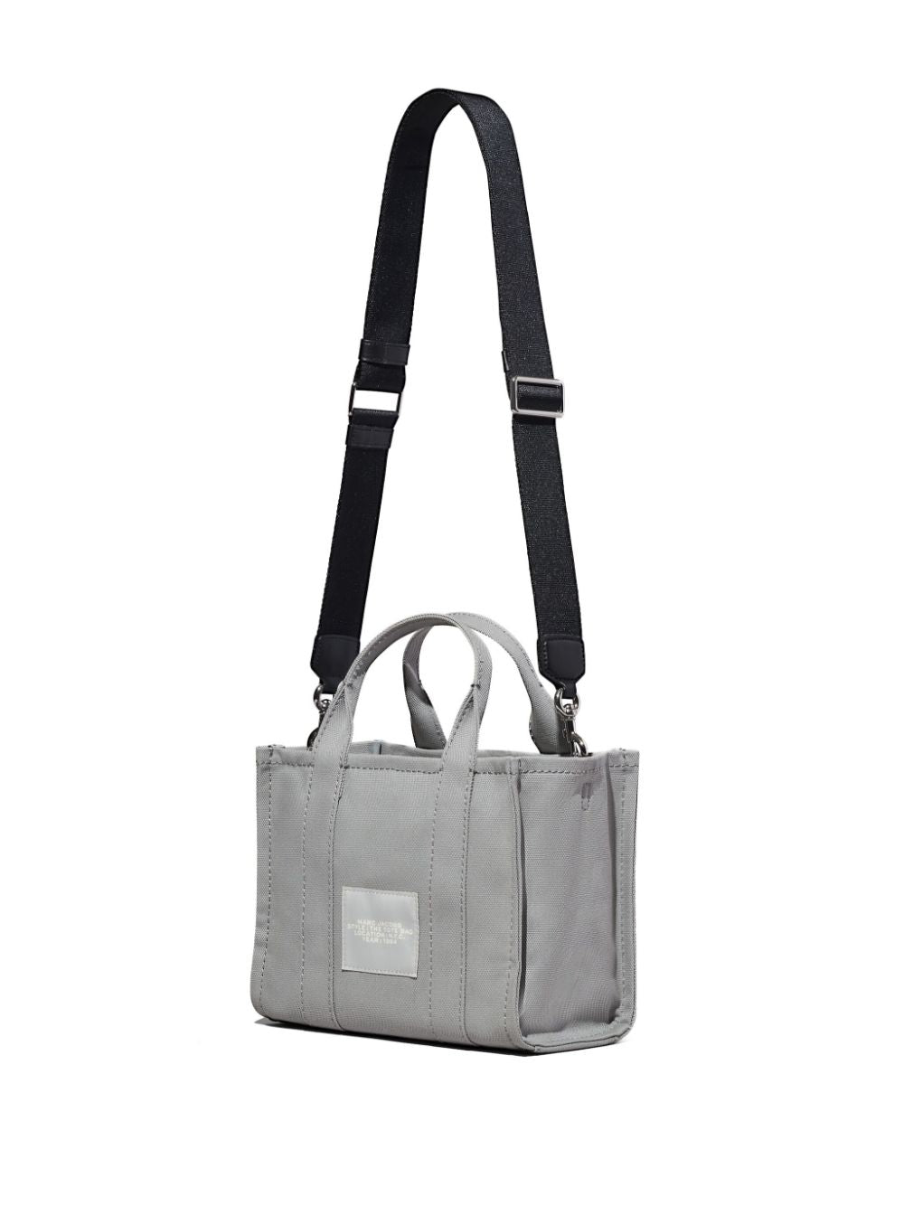 Front view with bag zipped and handles upright.