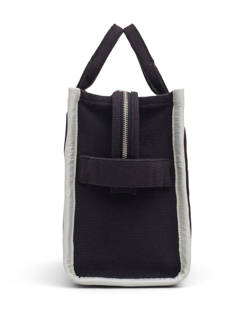 Front view with bag zipped and handles upright.