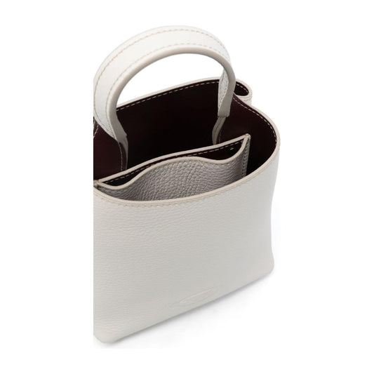 Tod's debossed-logo leather mini bag women in White Clutches Tod'S Light Gray