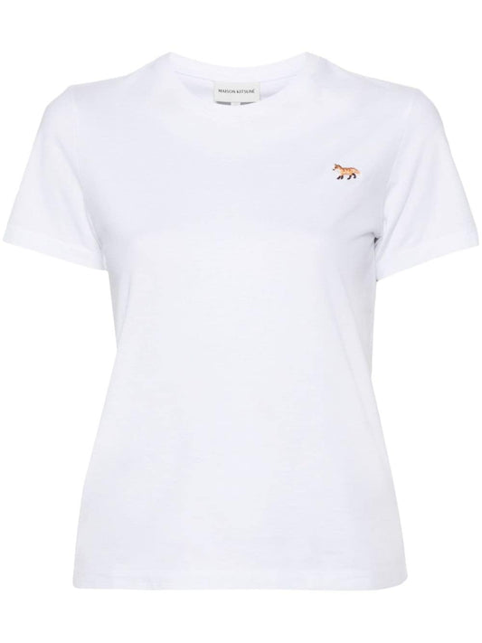 MAISON KITSUNE' T-shirts and Polos White Topwear Maison Kitsune