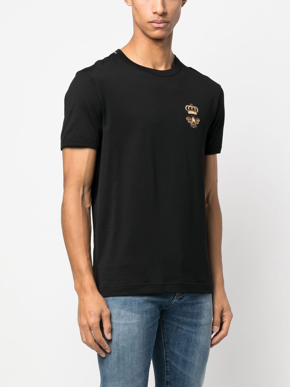 Dolce & Gabbana Cotton T-shirt with embroidery Topwear Dolce & Gabbana