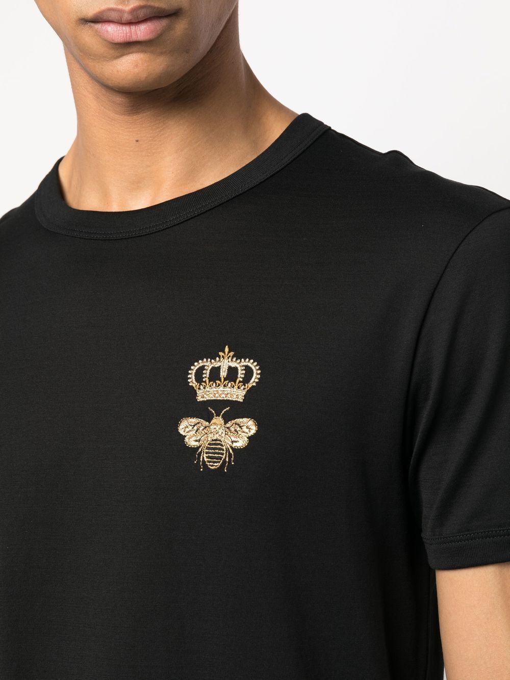 Dolce & Gabbana Cotton T-shirt with embroidery Topwear Dolce & Gabbana