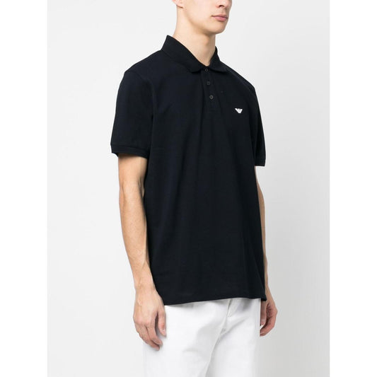 Emporio Armani logo-embroidered polo shirt Topwear Emporio Armani Beige