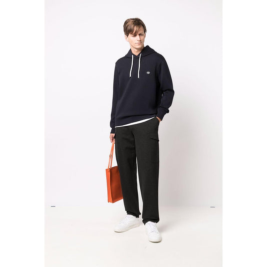 Emporio Armani long-sleeved Logo Patch Hoodie Topwear Emporio Armani Dark Slate Gray