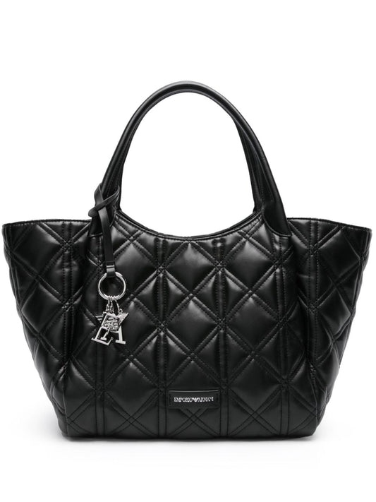 Emporio Armani diamond-quilted tote bag