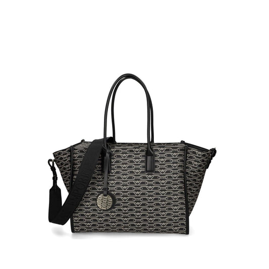 Emporio Armani Jacquard Logo Motif Shopper Bag Black Shopper Emporio Armani Dark Slate Gray