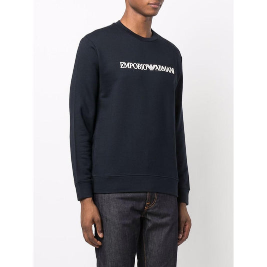 Emporio Armani Sweaters Blue Topwear Emporio Armani White Smoke