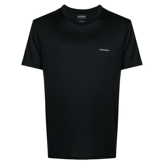 Emporio Armani logo-print Crew Neck T-shirt Topwear Emporio Armani Black