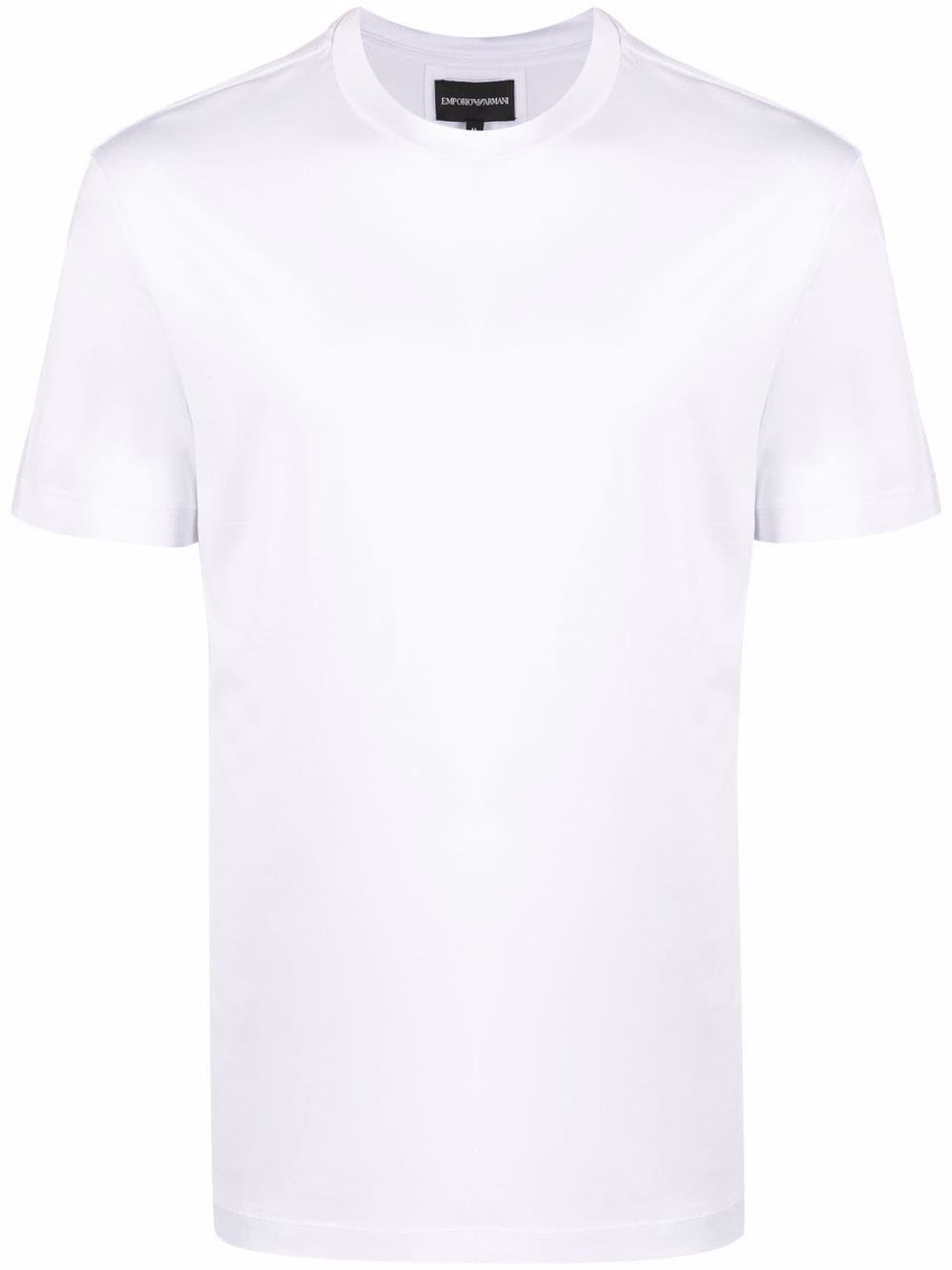 Emporio Armani White logo-patch short-sleeve T-shirt