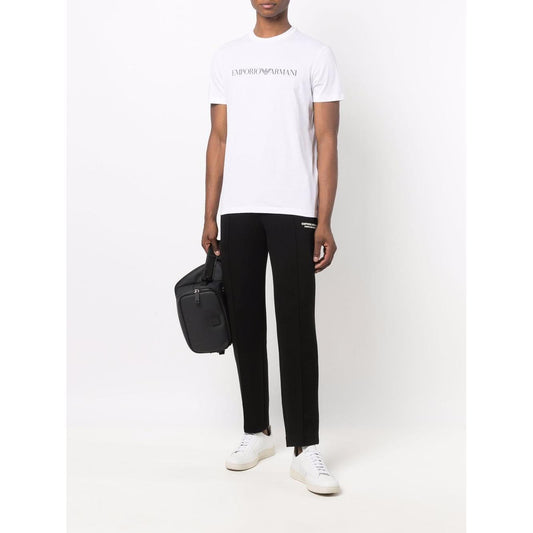 Emporio Armani logo-print cotton T-Shirt Topwear Emporio Armani White Smoke
