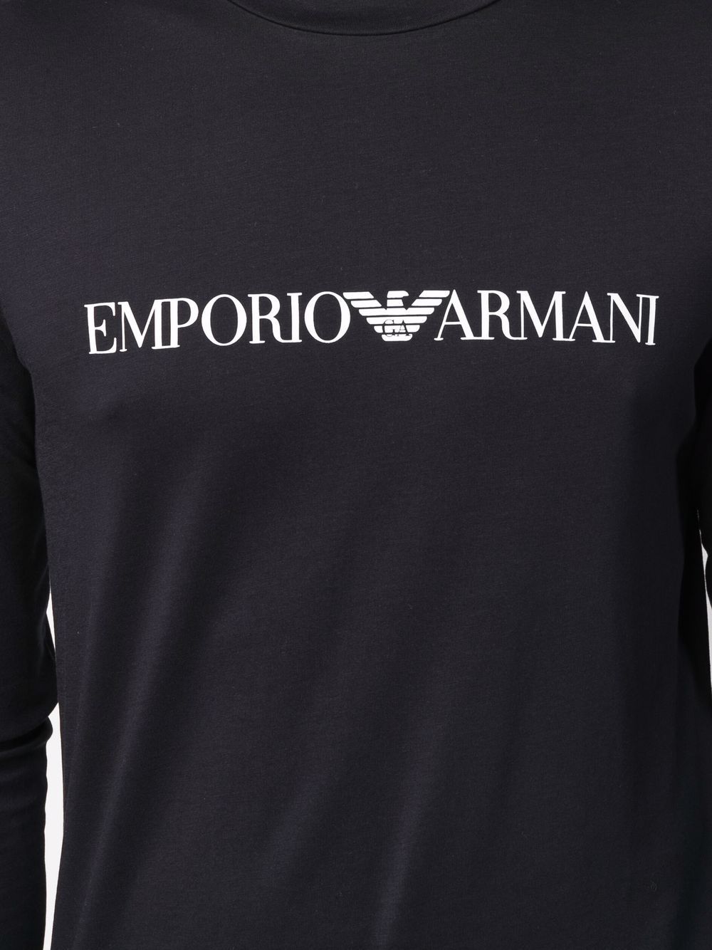 Emporio Armani logo print long sleeve T-shirt