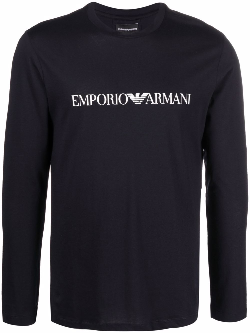 Emporio Armani logo print long sleeve T-shirt