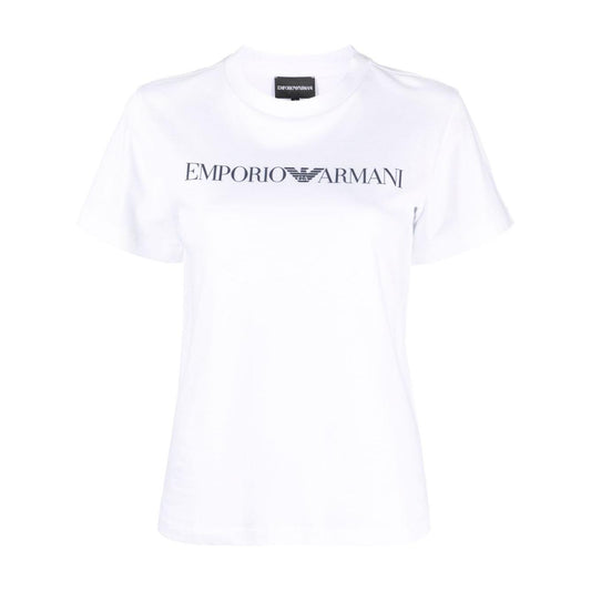 Emporio Armani Logo-print short-sleeve T-shirt Topwear Emporio Armani Ghost White