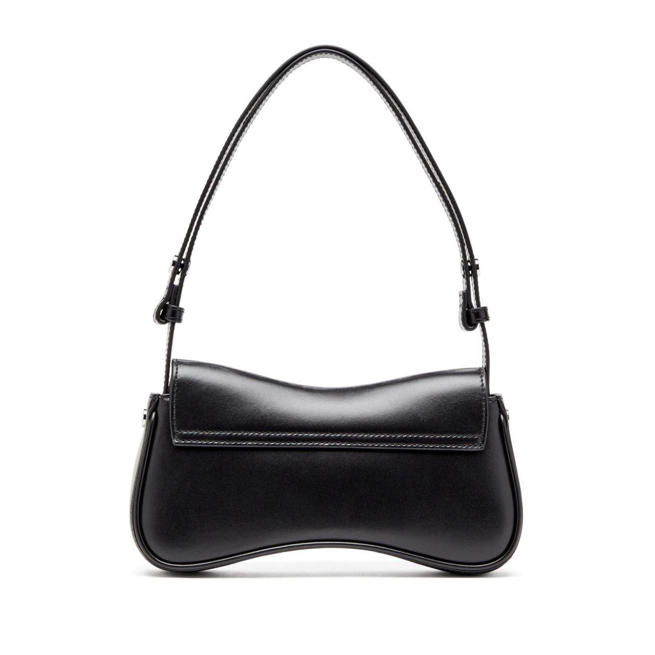 Diesel Play-Semi gloss leather shoulder bag Clutches Diesel Dark Slate Gray