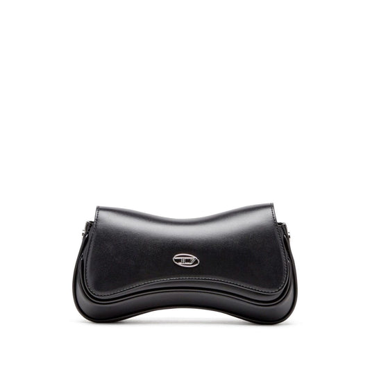 Diesel Women's Play-Semi Gloss Leather Bag Black Clutches Diesel Dark Slate Gray