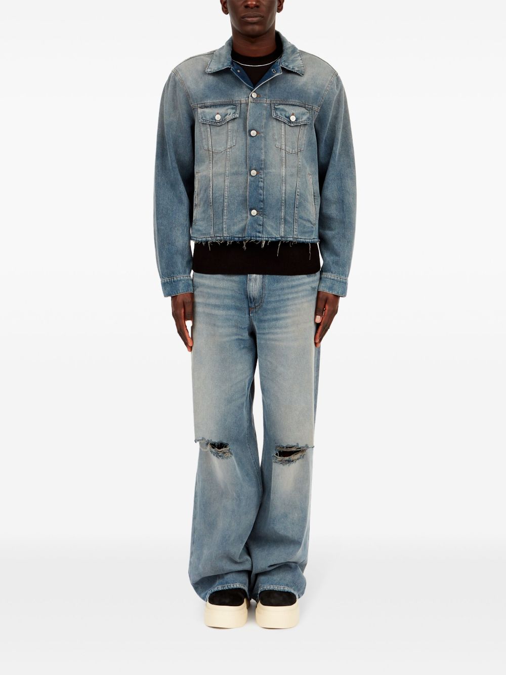 MM6 Maison Margiela Coats Clear Blue Jackets MM6 Maison Margiela