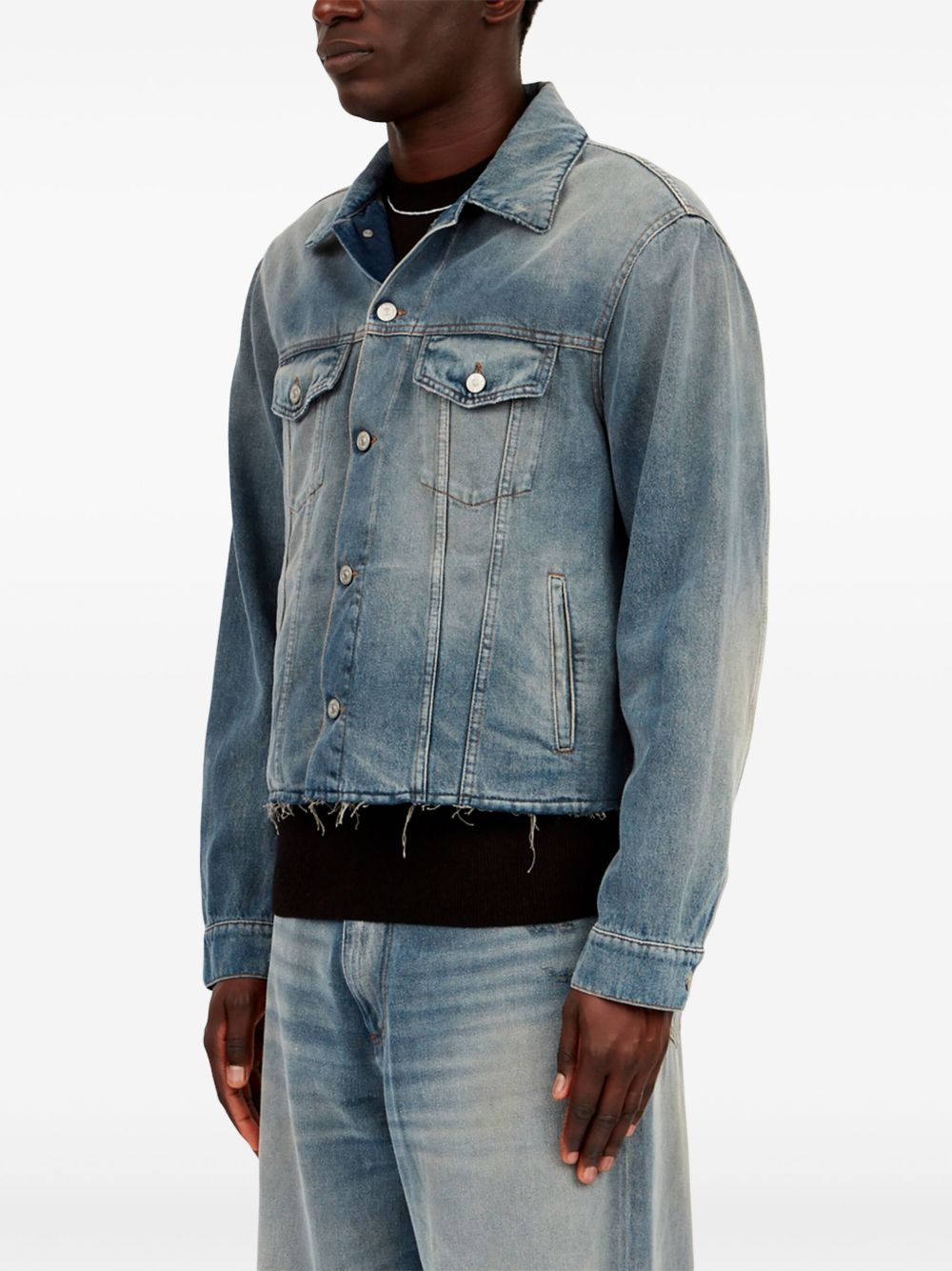 MM6 Maison Margiela Coats Clear Blue Jackets MM6 Maison Margiela