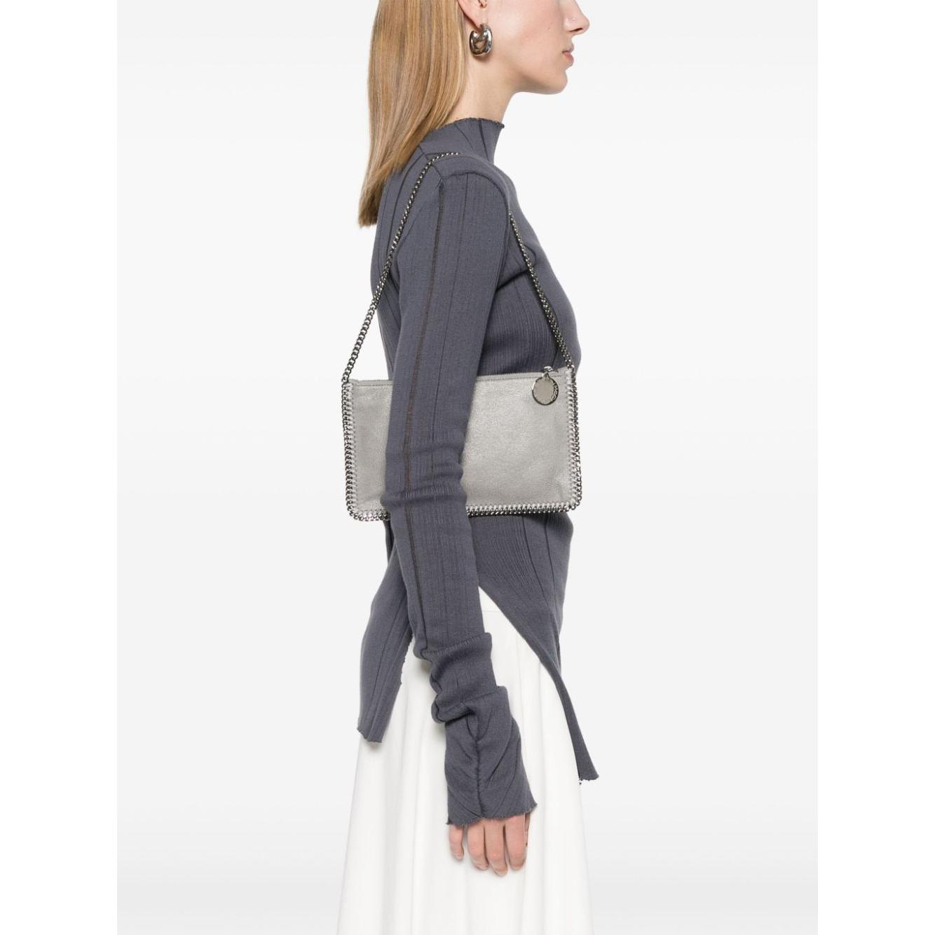 Stella McCartney faux suede Bag Light Grey Clutches Stella McCartney