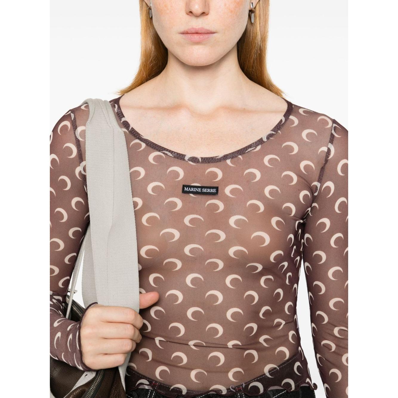 MARINE SERRE Top Brown