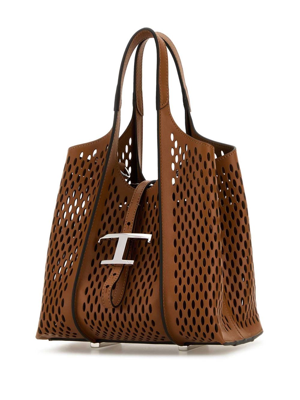 Tod's Woman BROWN T Timeless Shopping Bag Leather Brown Shopper Tod'S