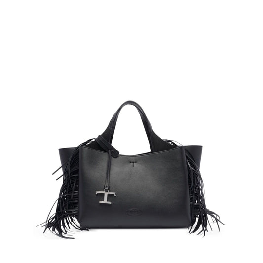 Tod's fringed tote bag women Black Shopper Tod'S Dark Slate Gray