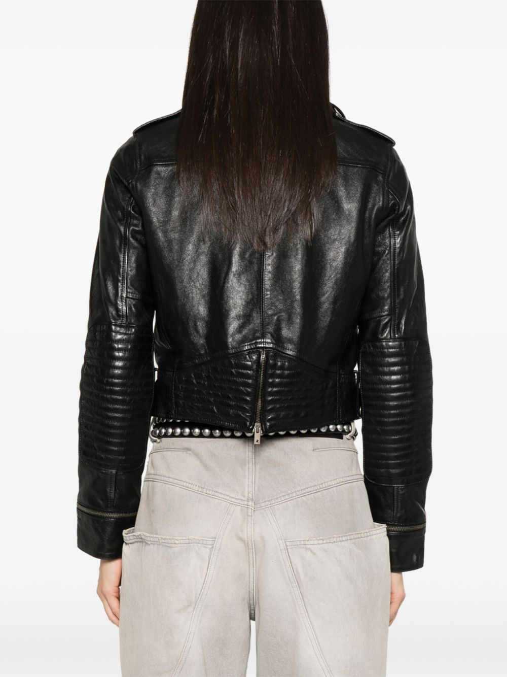 Golden Goose leather jacket with shiny effect Jackets Golden Goose