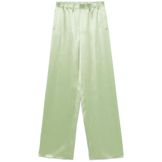 Valentino wide leg silk trousers Trousers Valentino Gray