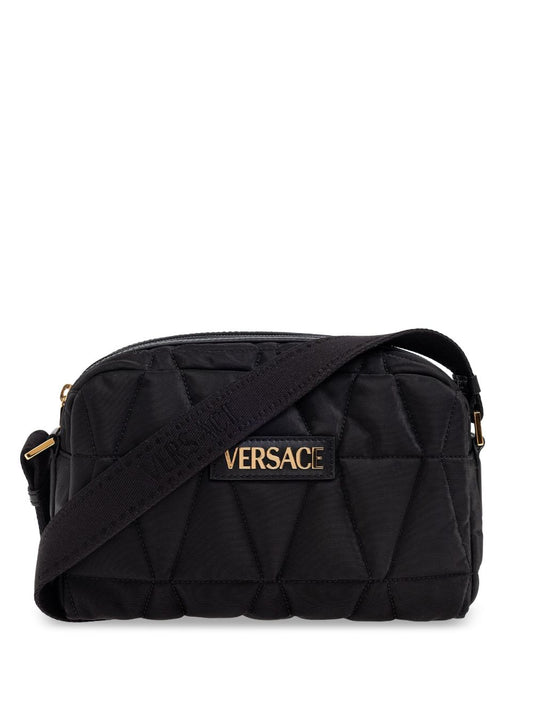 Versace Nylon Crossbody Bag for Men Black