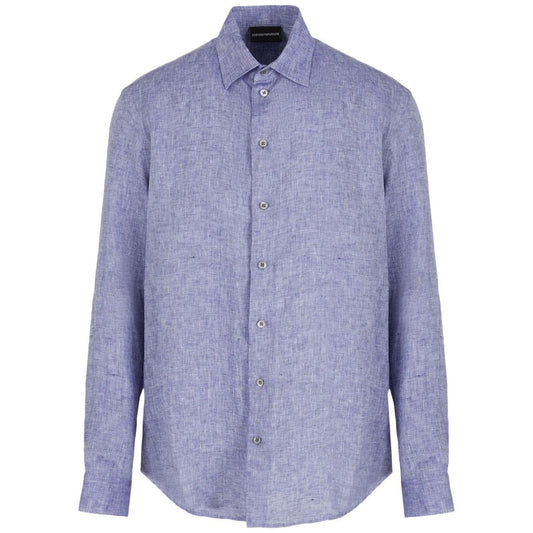 Emporio Armani linen shirt Shirts Emporio Armani Dark Gray