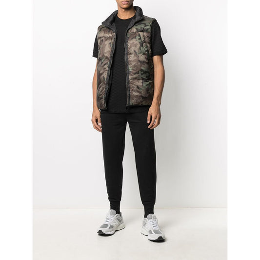 Emporio Armani Mercerised-jersey T-shirt with all-over jacquard eagle Topwear Emporio Armani Beige