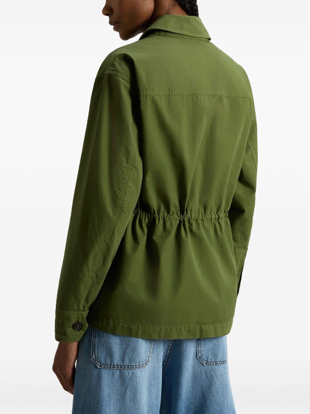 Woolrich Garment-Dyed Pure Cotton Overshirt green Jackets Woolrich