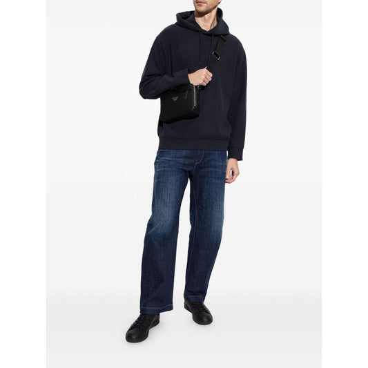 Emporio Armani All-over Logo hoodie Topwear Emporio Armani Dark Slate Gray