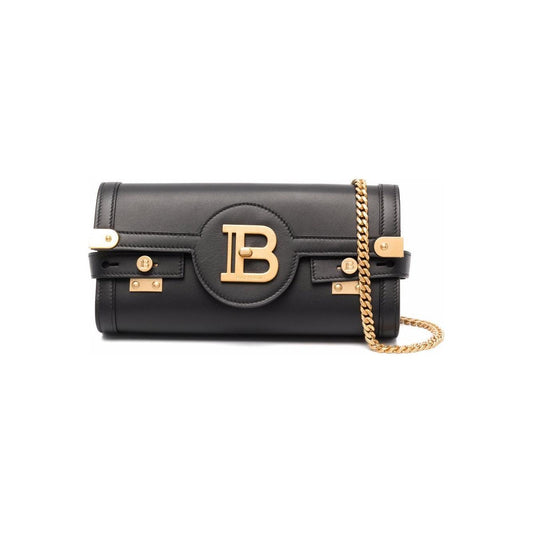 Balmain B-Buzz 23 Clutch Bag in Black Clutches Balmain Dark Slate Gray