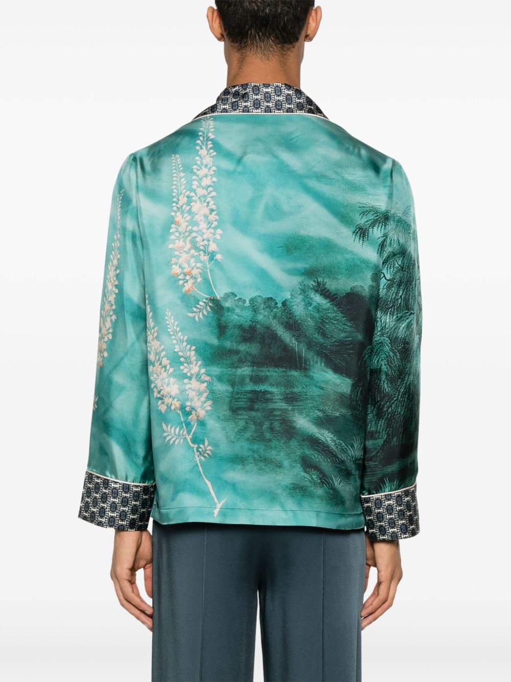 Pierre Louis Mascia aloe silk blazer