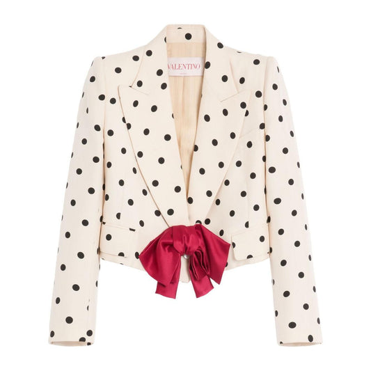 Valentino shantung blazer Jackets Valentino Antique White