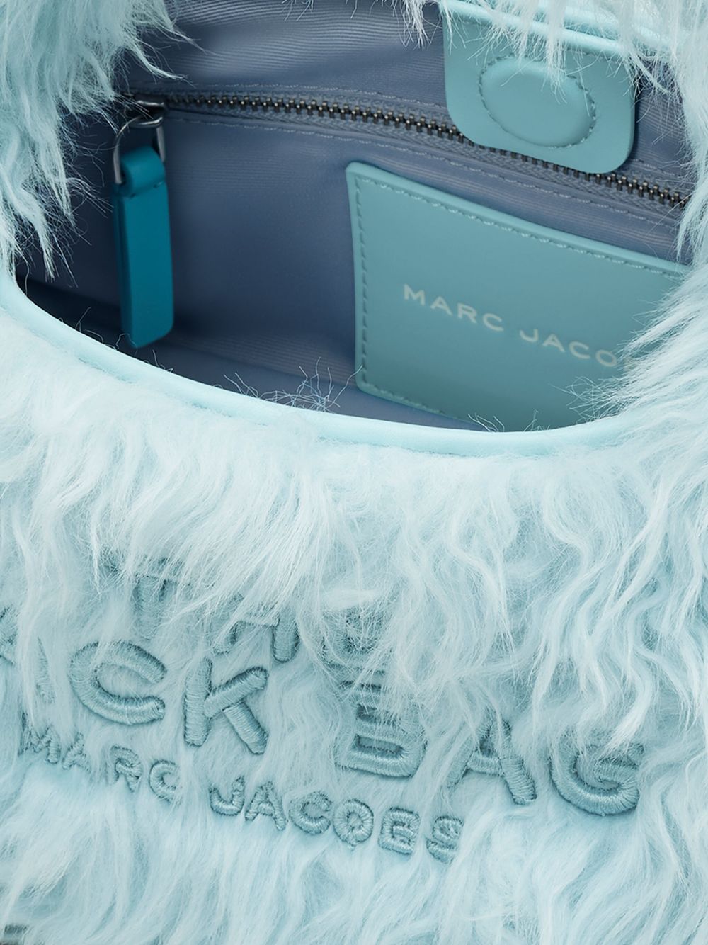 Marc Jacobs The Mini Faux Fur Sack Tote Bag Clear Blue Handbag Marc Jacobs