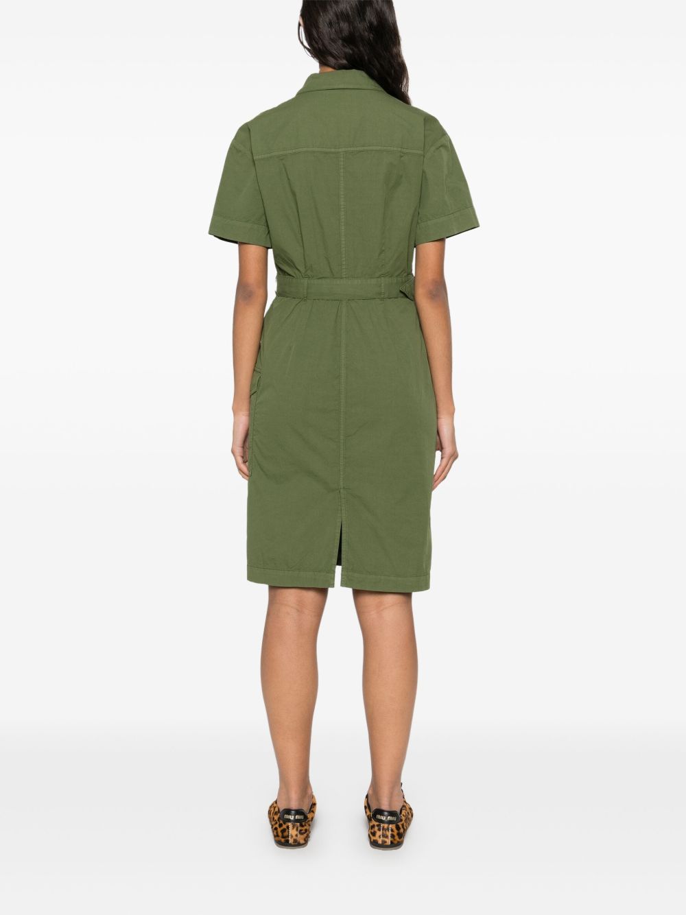 Woolrich belted waist shirt dress