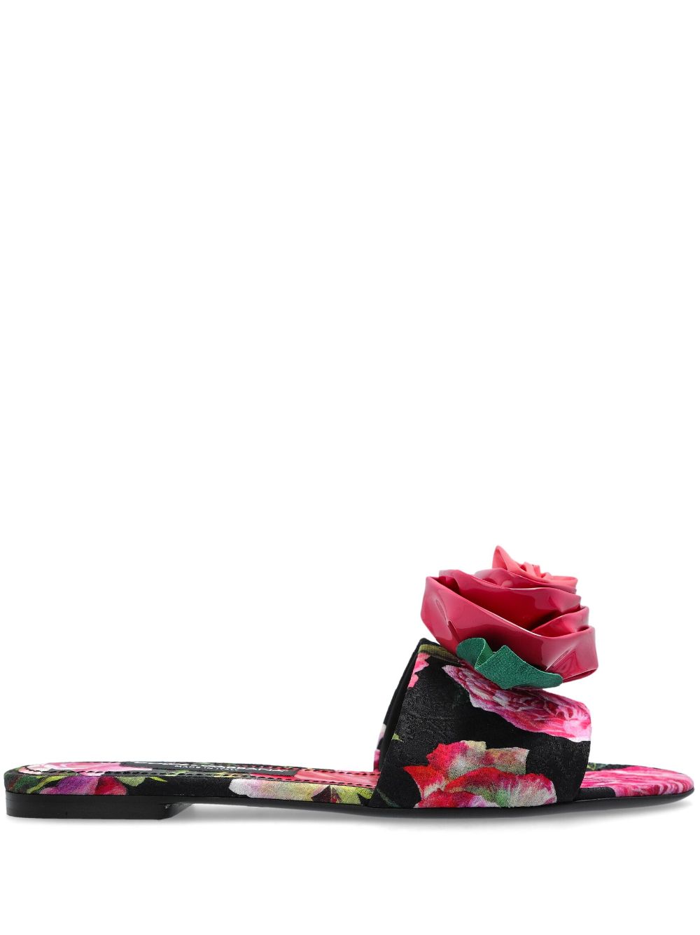 Dolce & Gabbana Floral Motif Slides Sandals Dolce & Gabbana