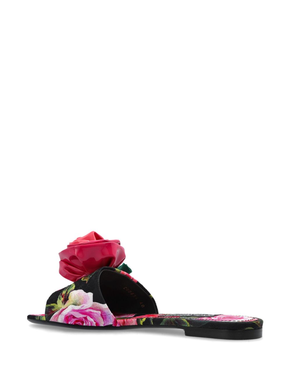 Dolce & Gabbana Floral Motif Slides Sandals Dolce & Gabbana